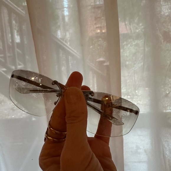 Y2K Dior sunglasses ! Clear with top grey shading - Picture 7 of 7